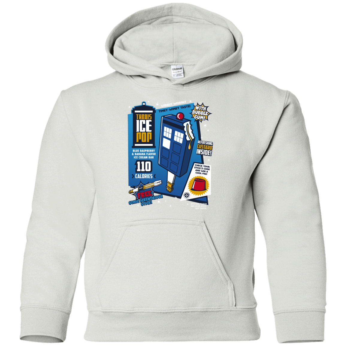 Sweatshirts White / YS Tardis Ice Pop Youth Hoodie
