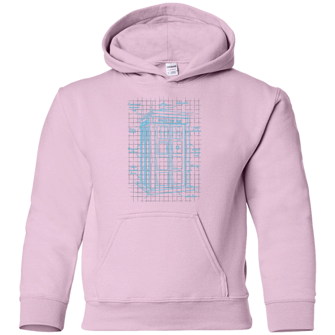 Sweatshirts Light Pink / YS Tardis Plan Youth Hoodie