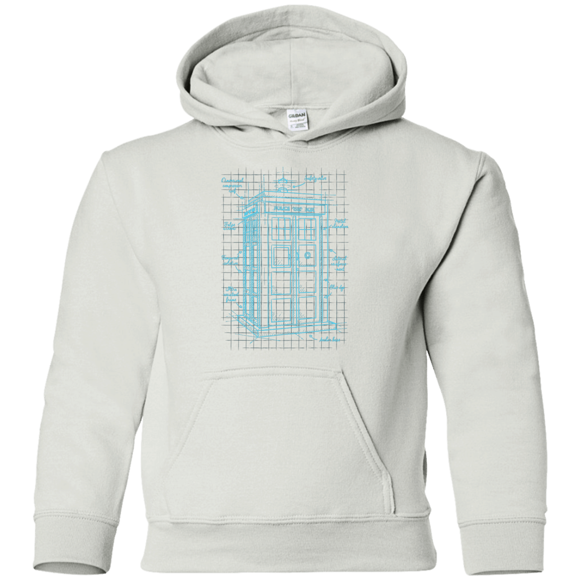 Sweatshirts White / YS Tardis Plan Youth Hoodie