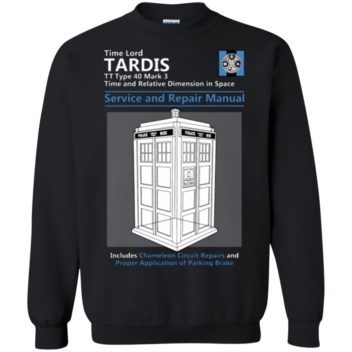 Sweatshirts Black / Small TARDIS SERVICE AND REPAIR MANUAL Crewneck Sweatshirt