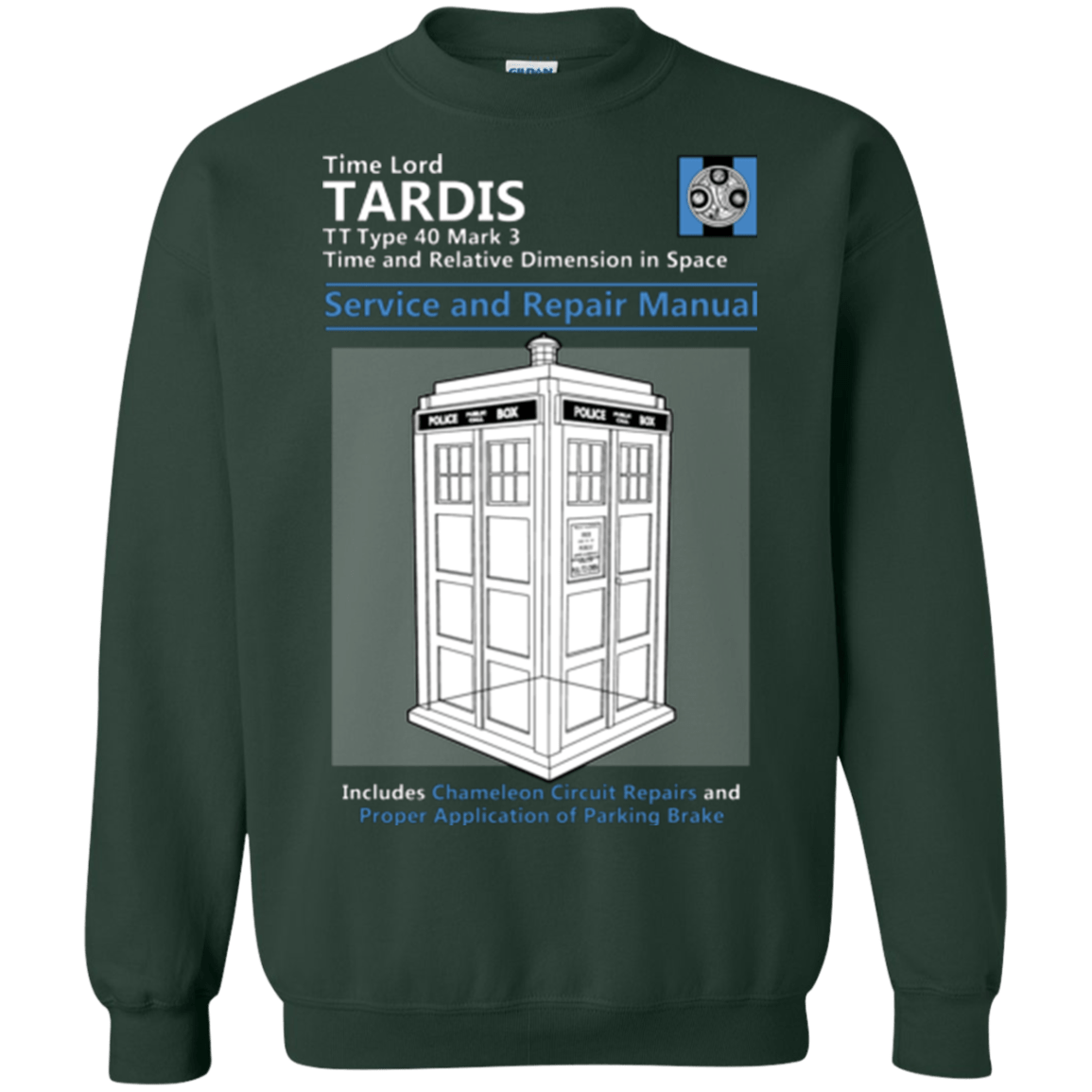 Sweatshirts Forest Green / Small TARDIS SERVICE AND REPAIR MANUAL Crewneck Sweatshirt