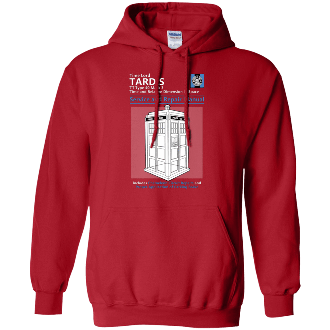 Sweatshirts Red / Small TARDIS SERVICE AND REPAIR MANUAL Pullover Hoodie