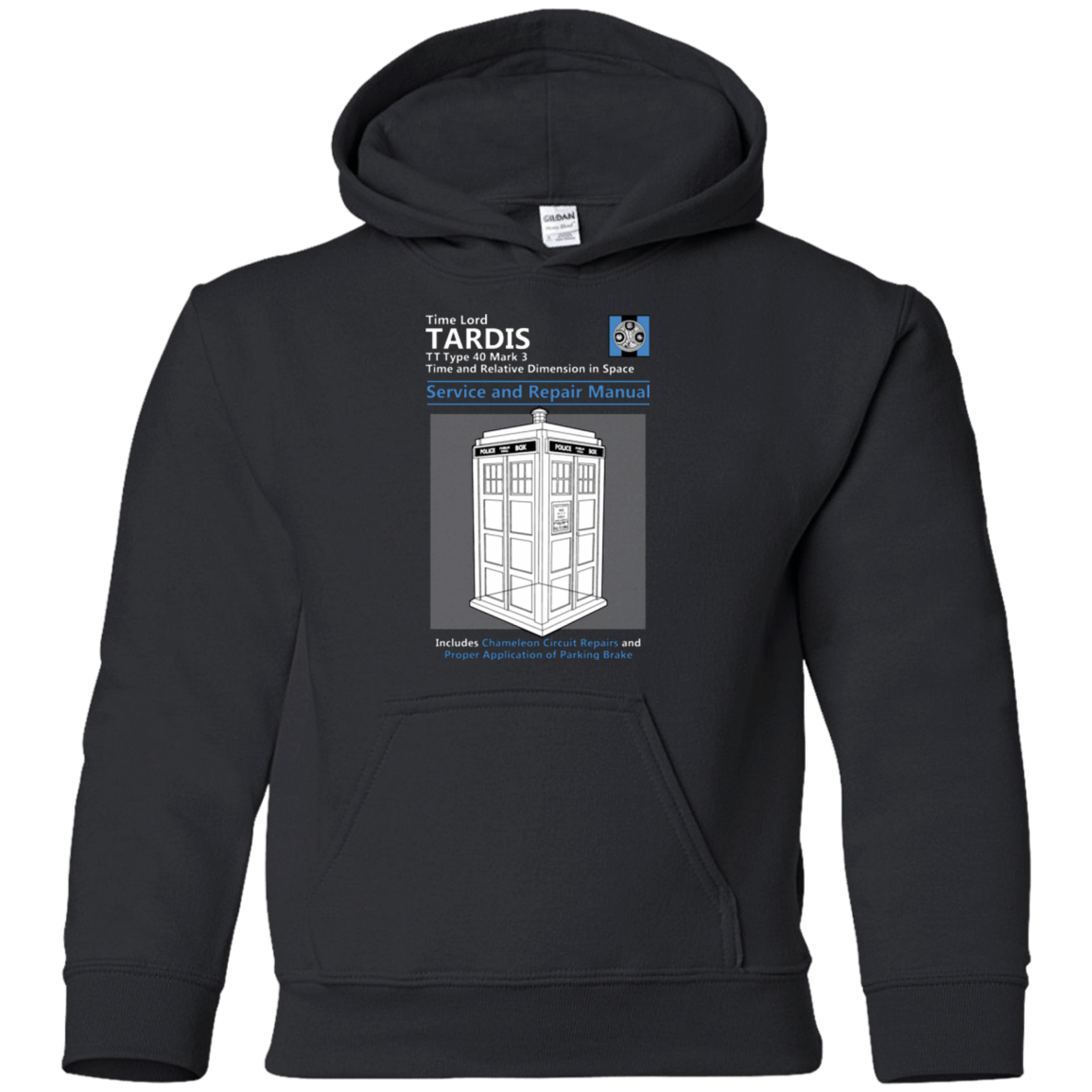 Sweatshirts Black / YS TARDIS SERVICE AND REPAIR MANUAL Youth Hoodie