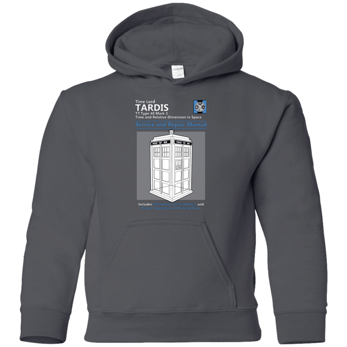 Sweatshirts Charcoal / YS TARDIS SERVICE AND REPAIR MANUAL Youth Hoodie