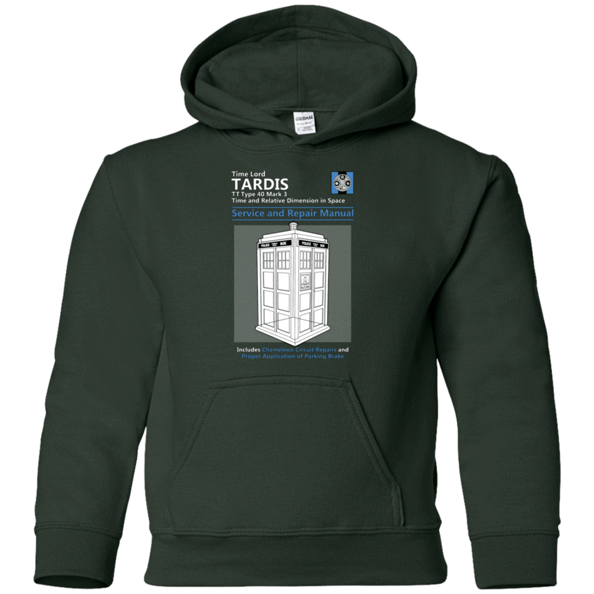 Sweatshirts Forest Green / YS TARDIS SERVICE AND REPAIR MANUAL Youth Hoodie