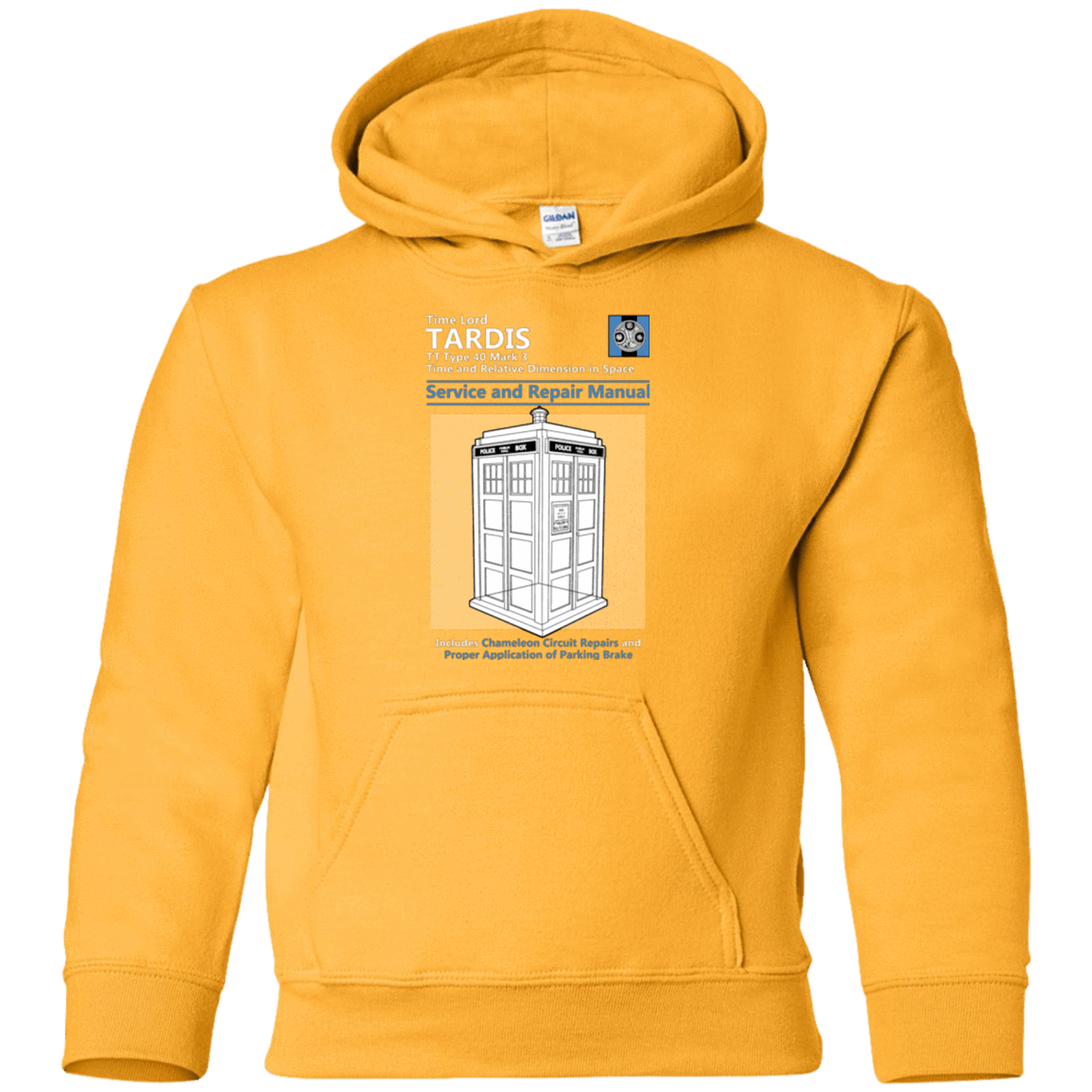 Sweatshirts Gold / YS TARDIS SERVICE AND REPAIR MANUAL Youth Hoodie
