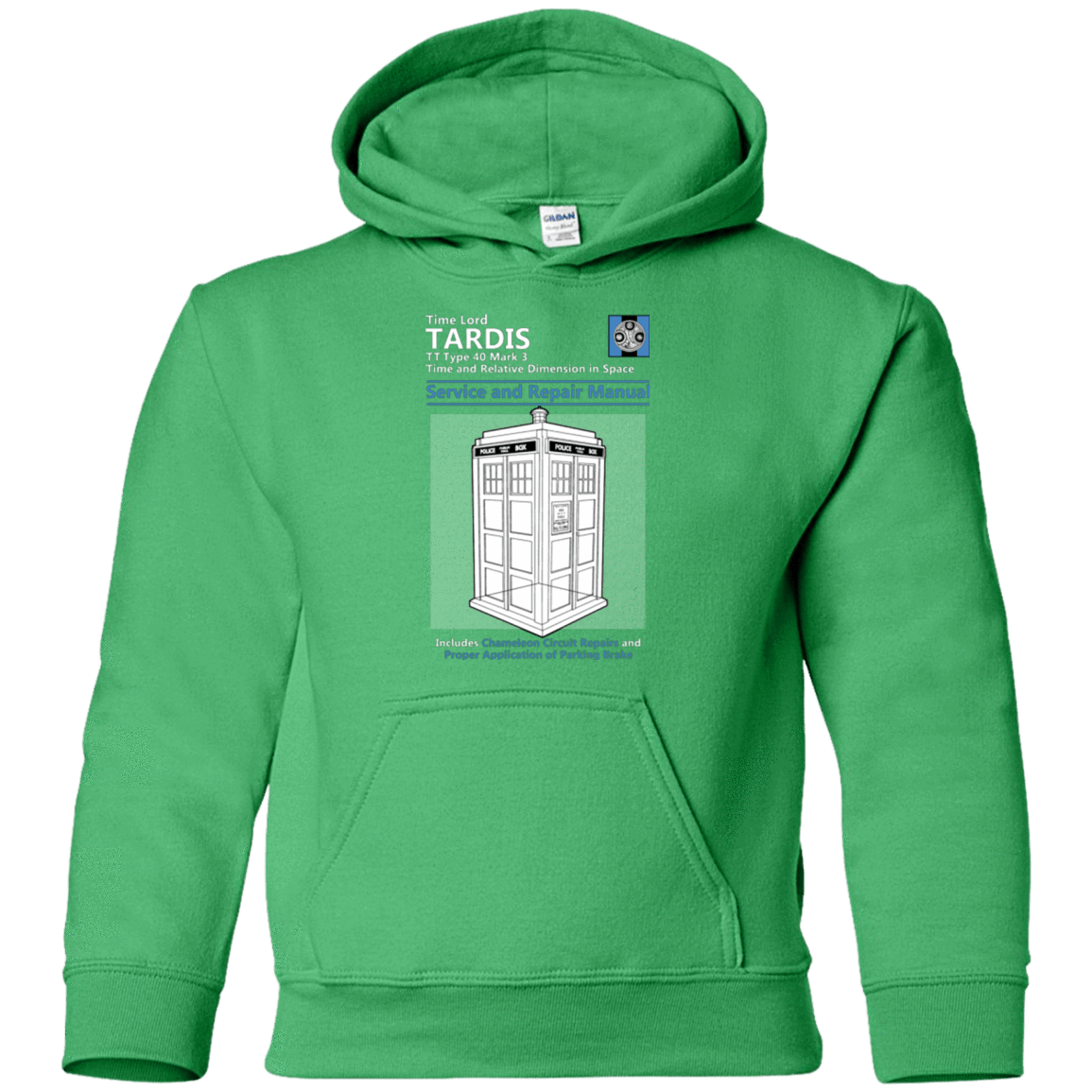 Sweatshirts Irish Green / YS TARDIS SERVICE AND REPAIR MANUAL Youth Hoodie