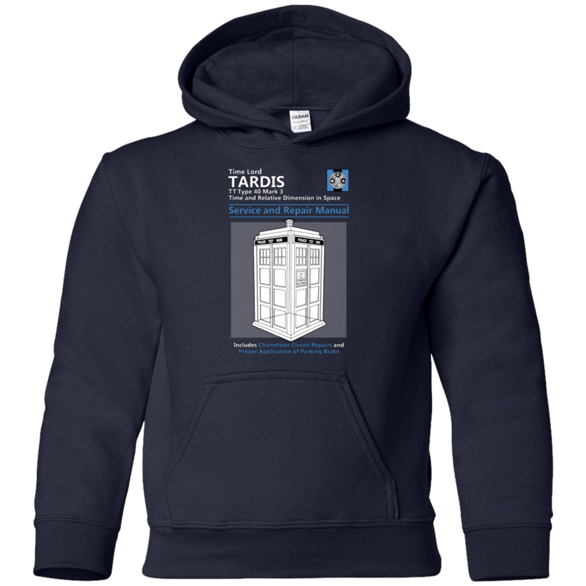 Sweatshirts Navy / YS TARDIS SERVICE AND REPAIR MANUAL Youth Hoodie