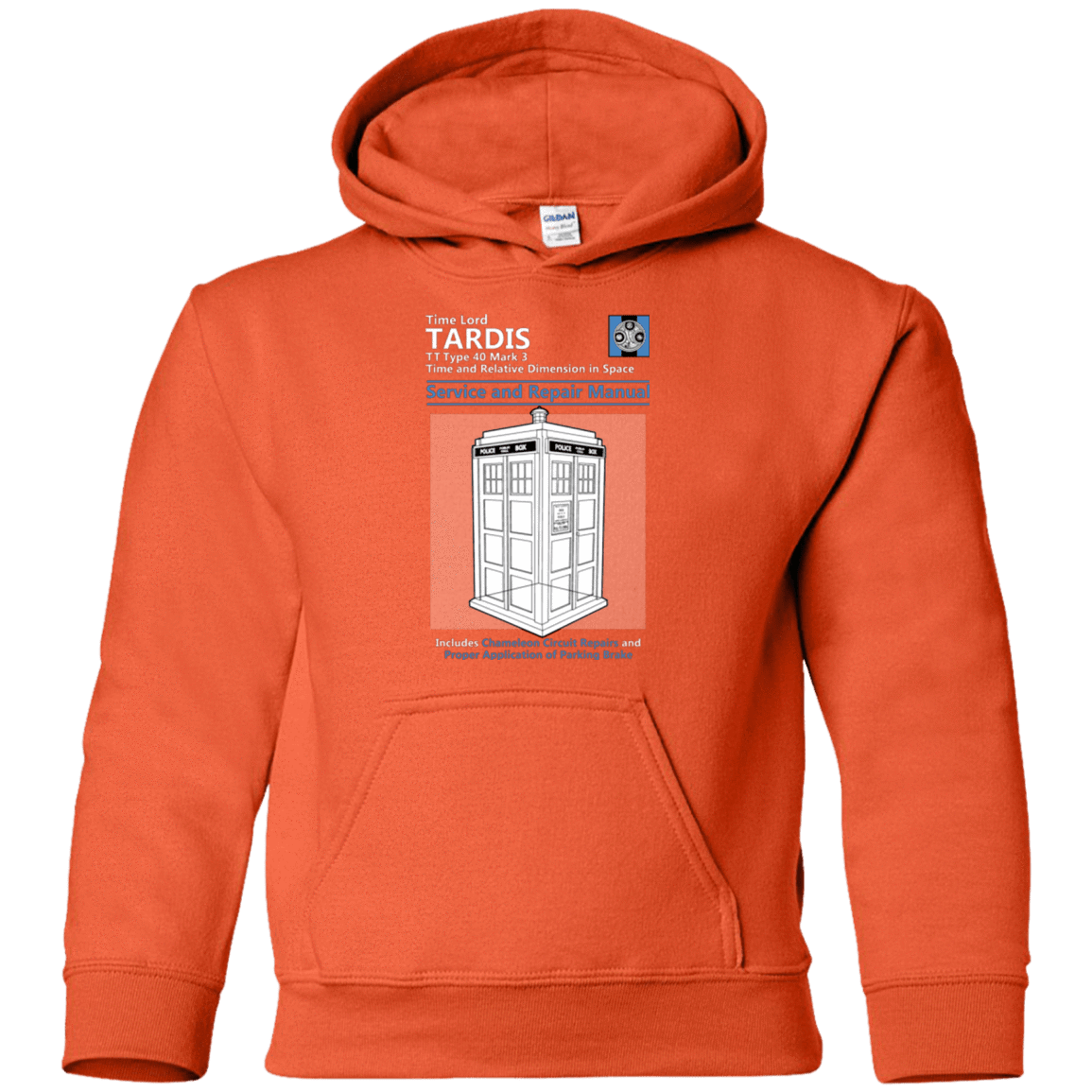 Sweatshirts Orange / YS TARDIS SERVICE AND REPAIR MANUAL Youth Hoodie