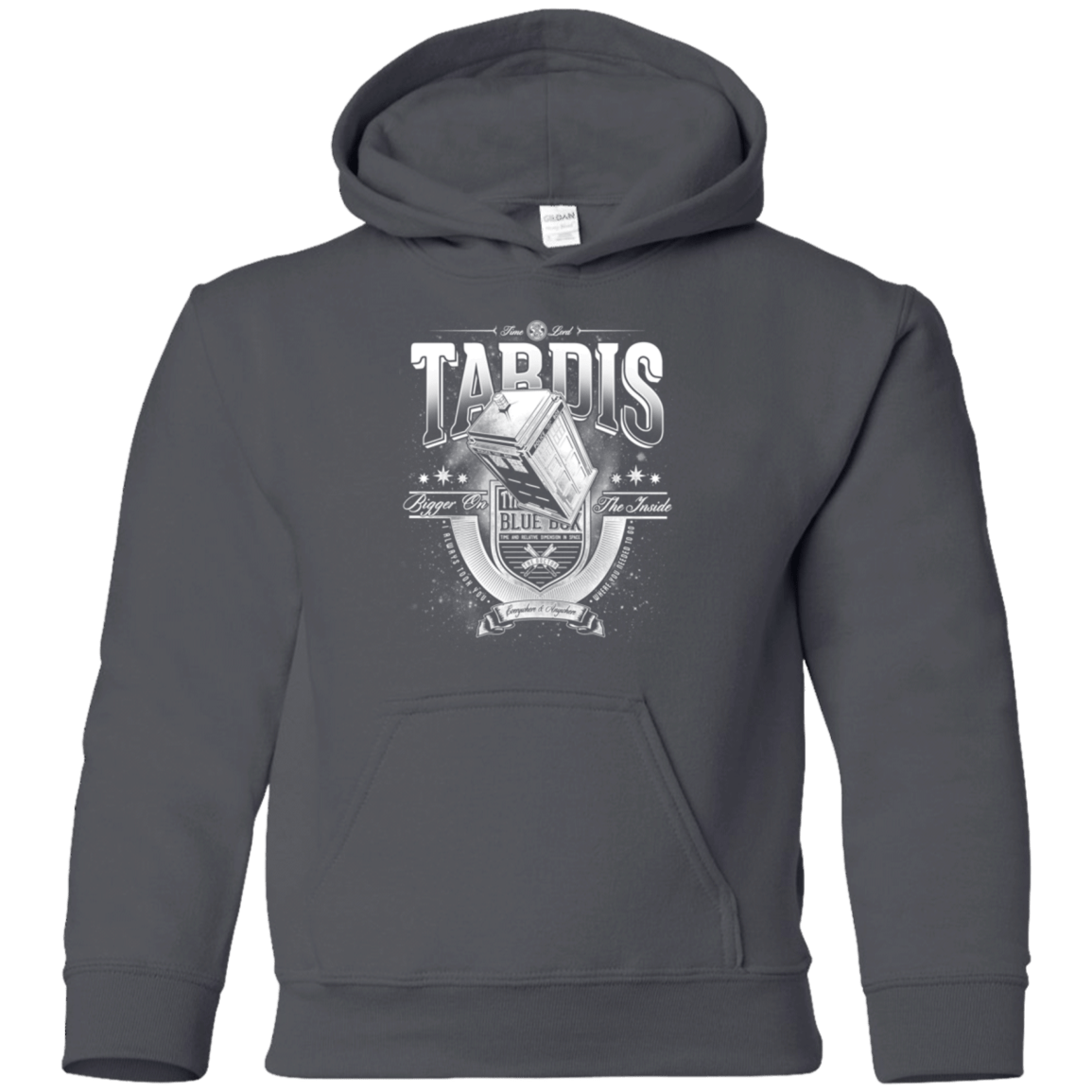 Sweatshirts Charcoal / YS Tardis Youth Hoodie