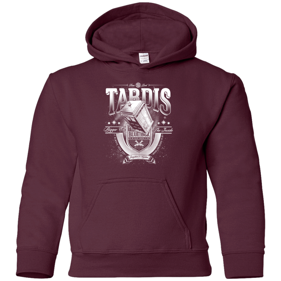Sweatshirts Maroon / YS Tardis Youth Hoodie