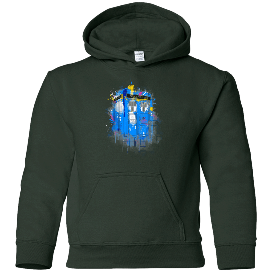 Sweatshirts Forest Green / YS Tardisplash Youth Hoodie