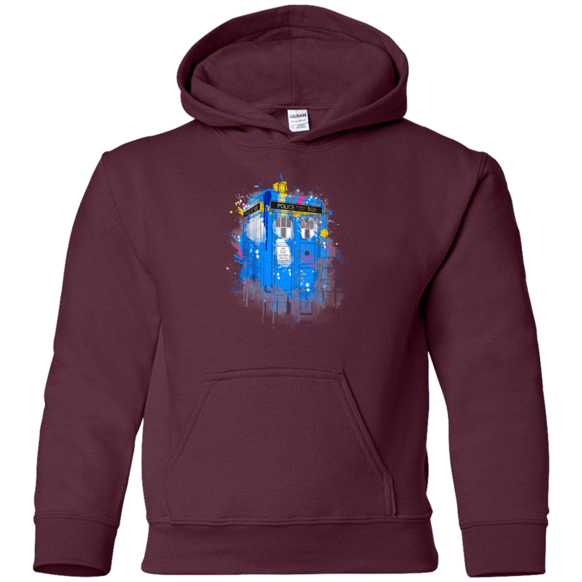 Sweatshirts Maroon / YS Tardisplash Youth Hoodie