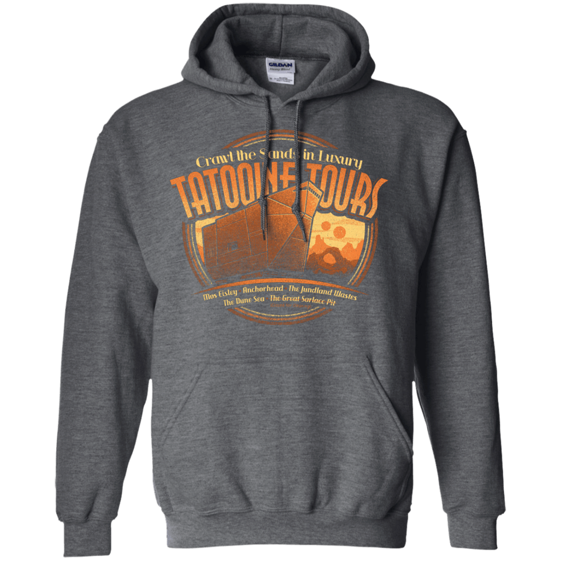 Sweatshirts Dark Heather / S Tatooine Tours Pullover Hoodie