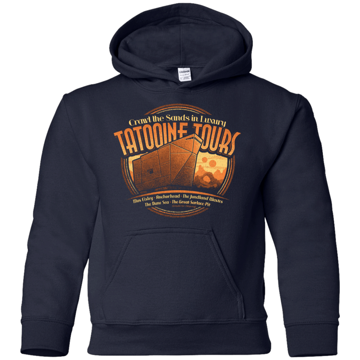 Sweatshirts Navy / YS Tatooine Tours Youth Hoodie