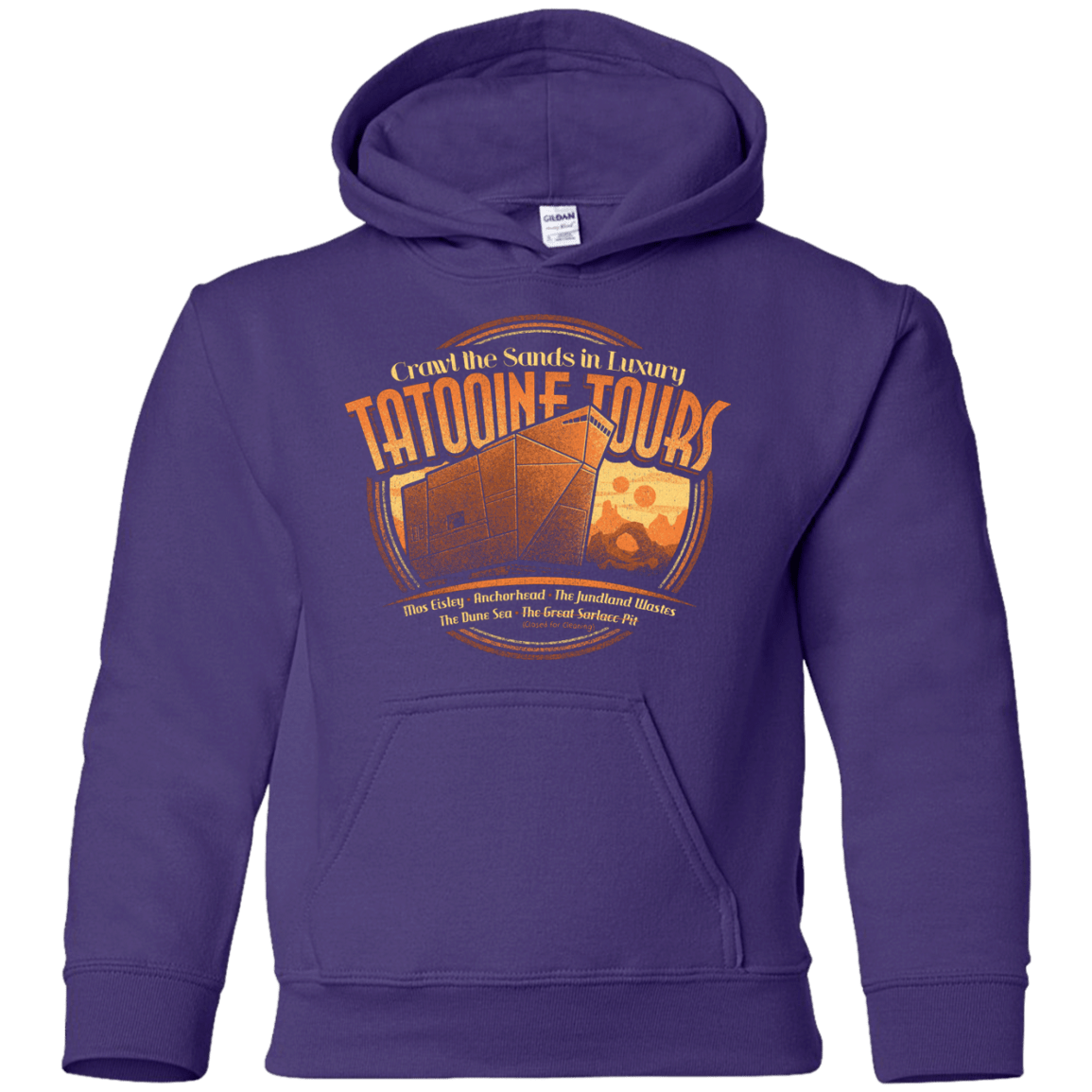 Sweatshirts Purple / YS Tatooine Tours Youth Hoodie