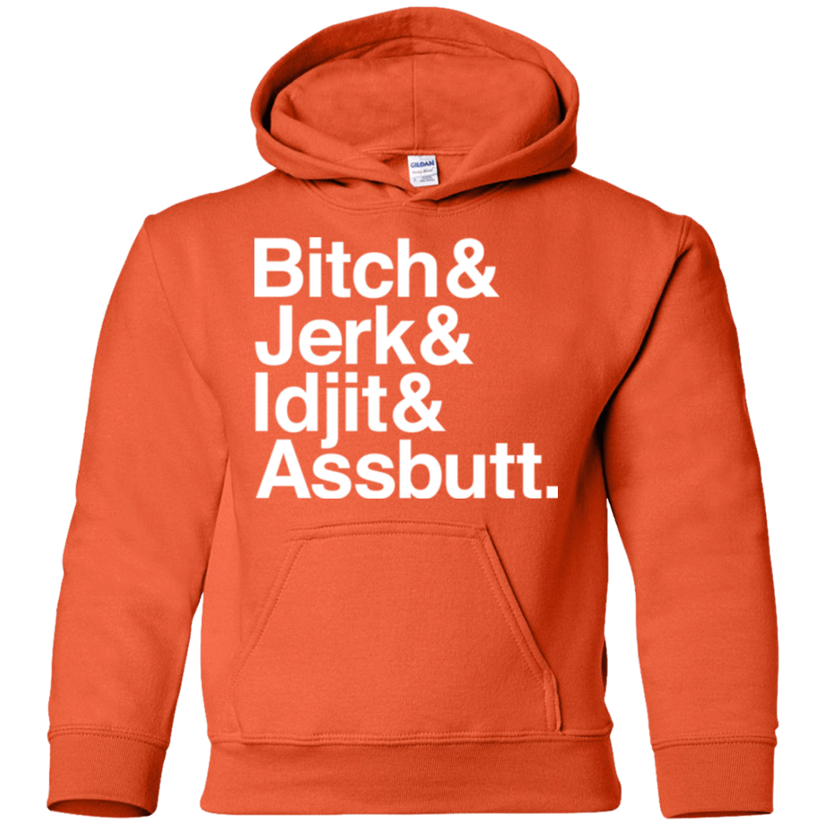 Sweatshirts Orange / YS Team Free Will Helvetica Youth Hoodie