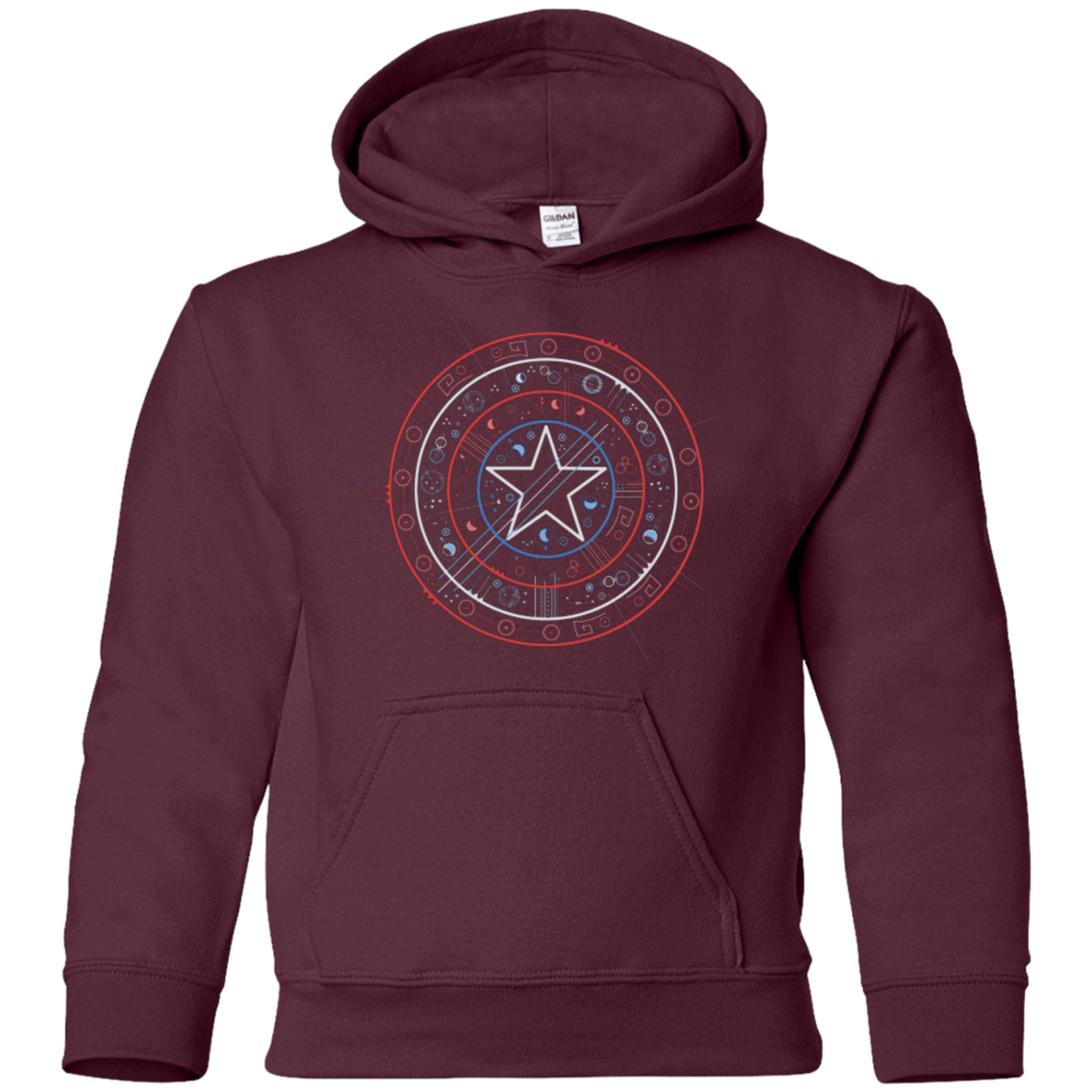 Sweatshirts Maroon / YS Tech America Youth Hoodie