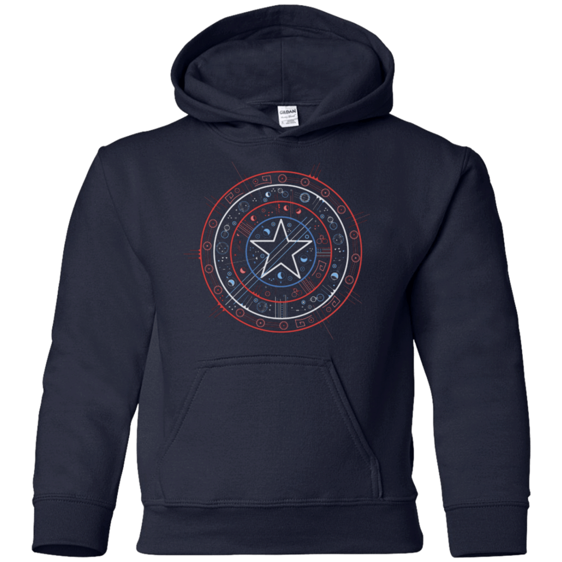 Sweatshirts Navy / YS Tech America Youth Hoodie