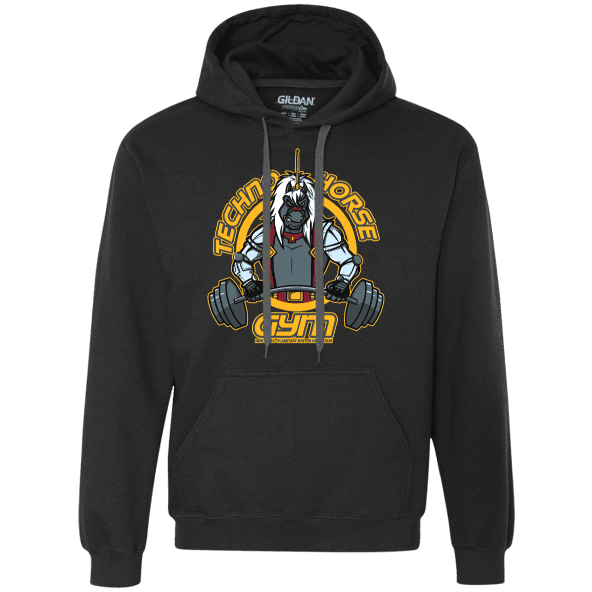 Sweatshirts Black / S Techno Horse Gym Premium Fleece Hoodie