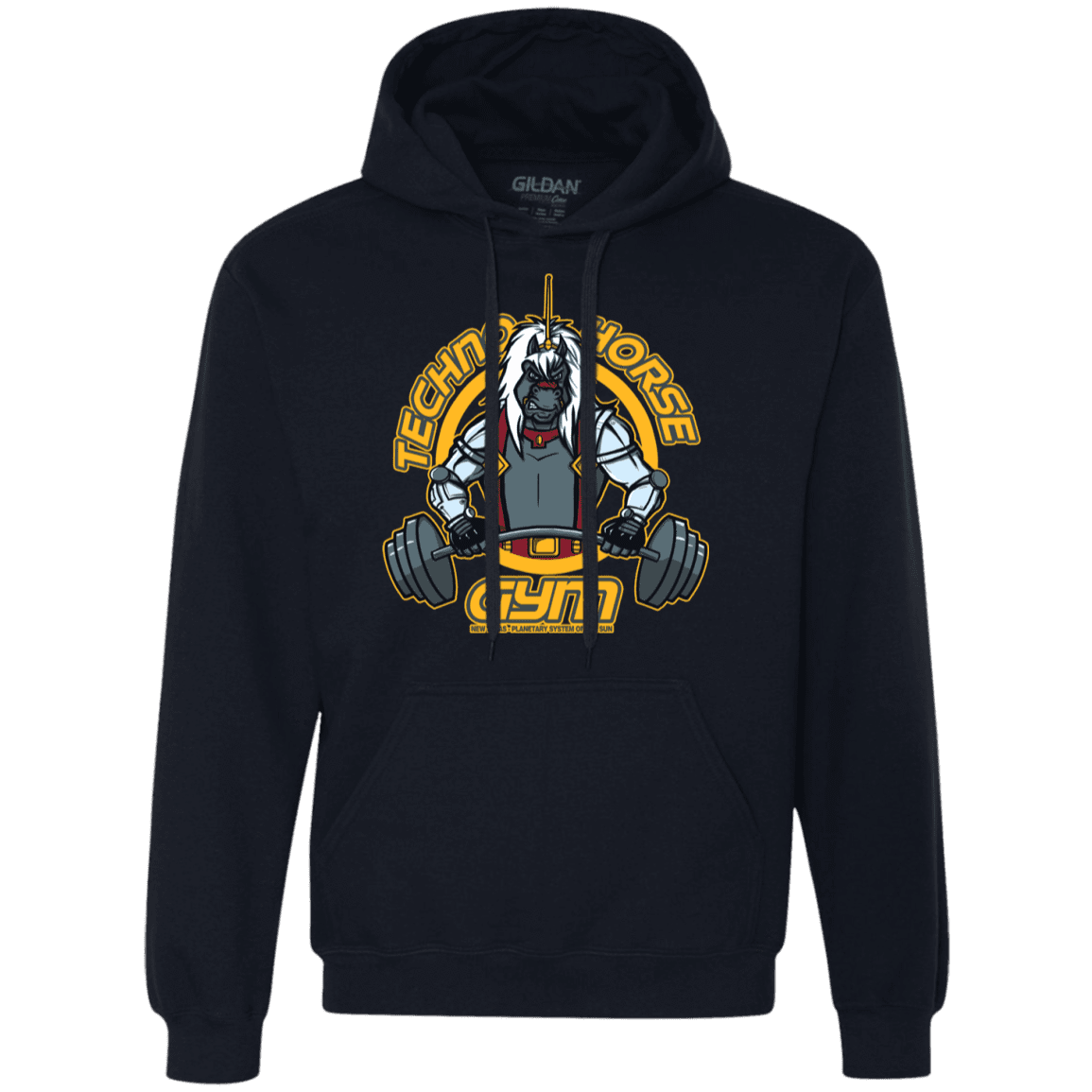 Sweatshirts Navy / S Techno Horse Gym Premium Fleece Hoodie