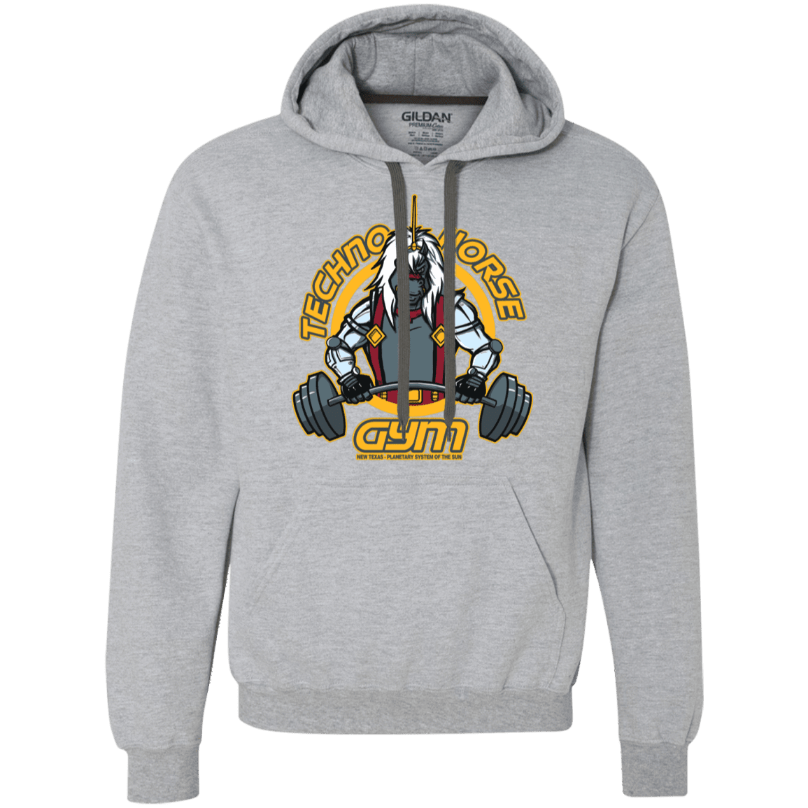 Sweatshirts Sport Grey / S Techno Horse Gym Premium Fleece Hoodie
