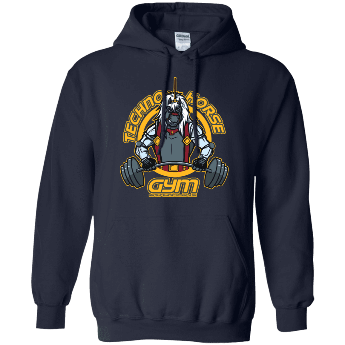 Sweatshirts Navy / S Techno Horse Gym Pullover Hoodie