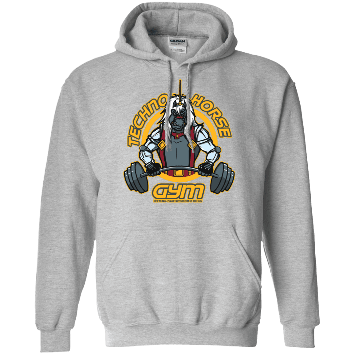 Sweatshirts Sport Grey / S Techno Horse Gym Pullover Hoodie