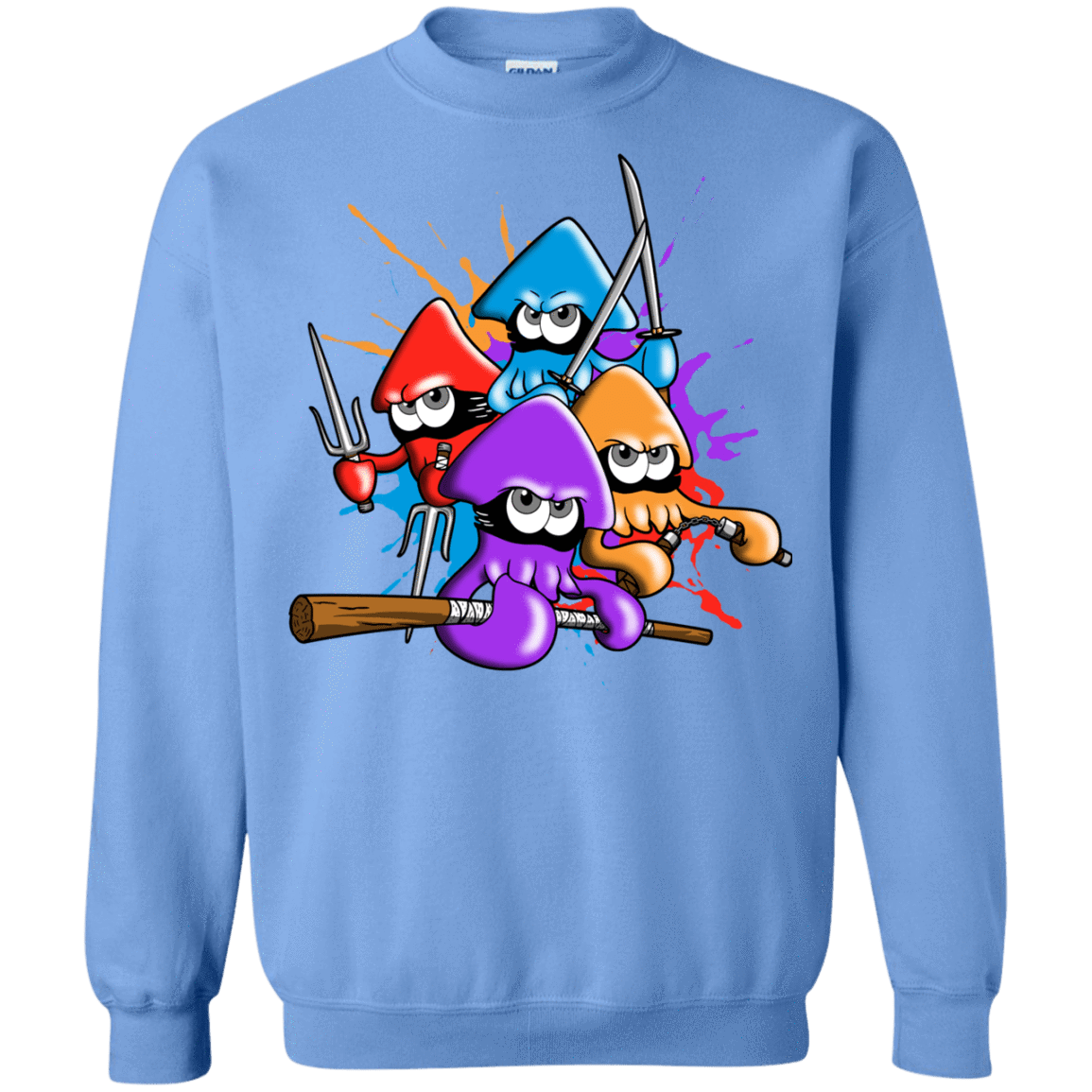 Sweatshirts Carolina Blue / S Teenage Mutant Ninja Squids Crewneck Sweatshirt