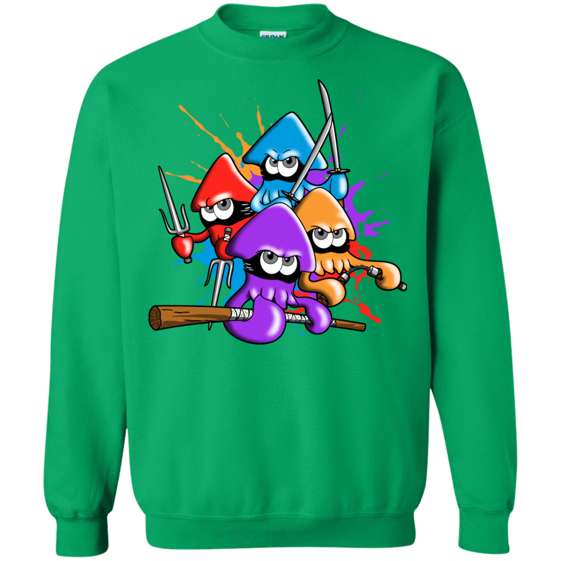 Sweatshirts Irish Green / S Teenage Mutant Ninja Squids Crewneck Sweatshirt