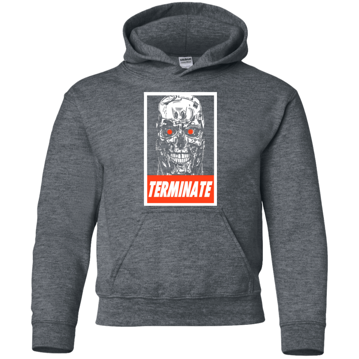 Sweatshirts Dark Heather / YS Terminate Youth Hoodie