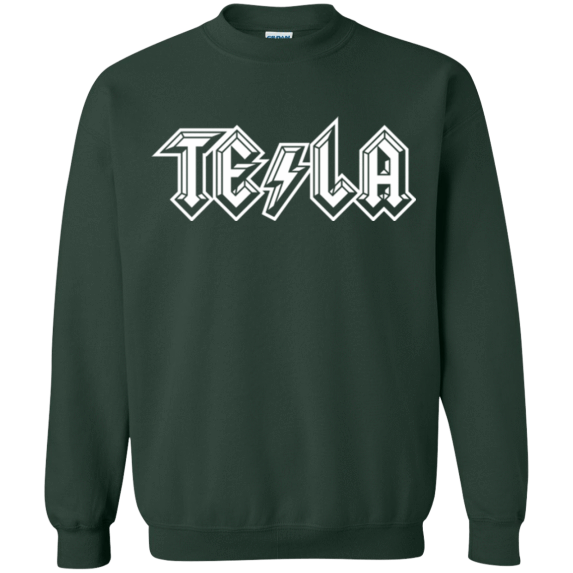 Sweatshirts Forest Green / Small TESLA Crewneck Sweatshirt
