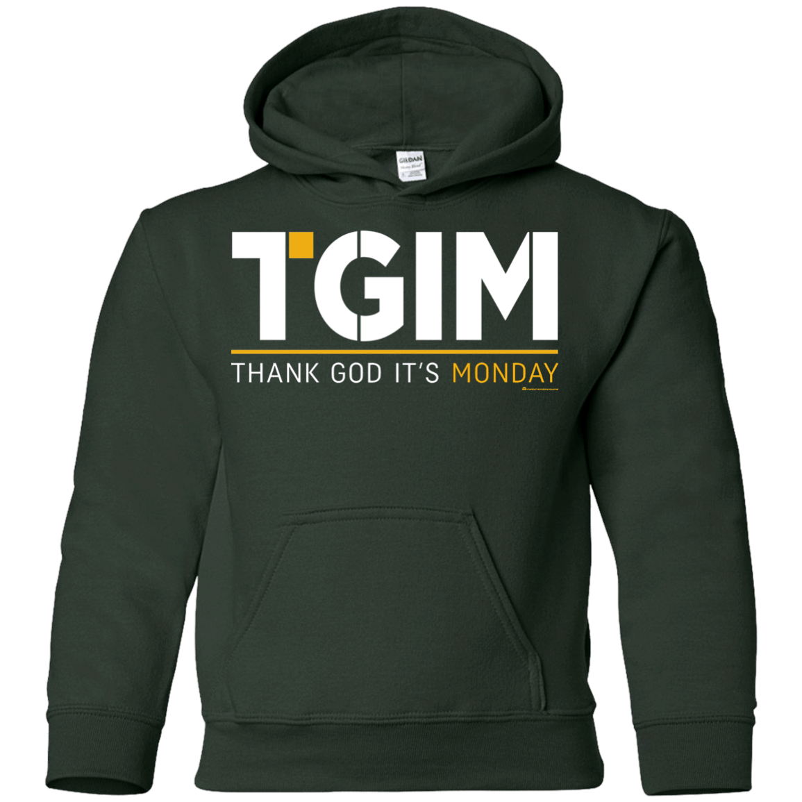 Sweatshirts Forest Green / YS Thank God Its Monday Youth Hoodie