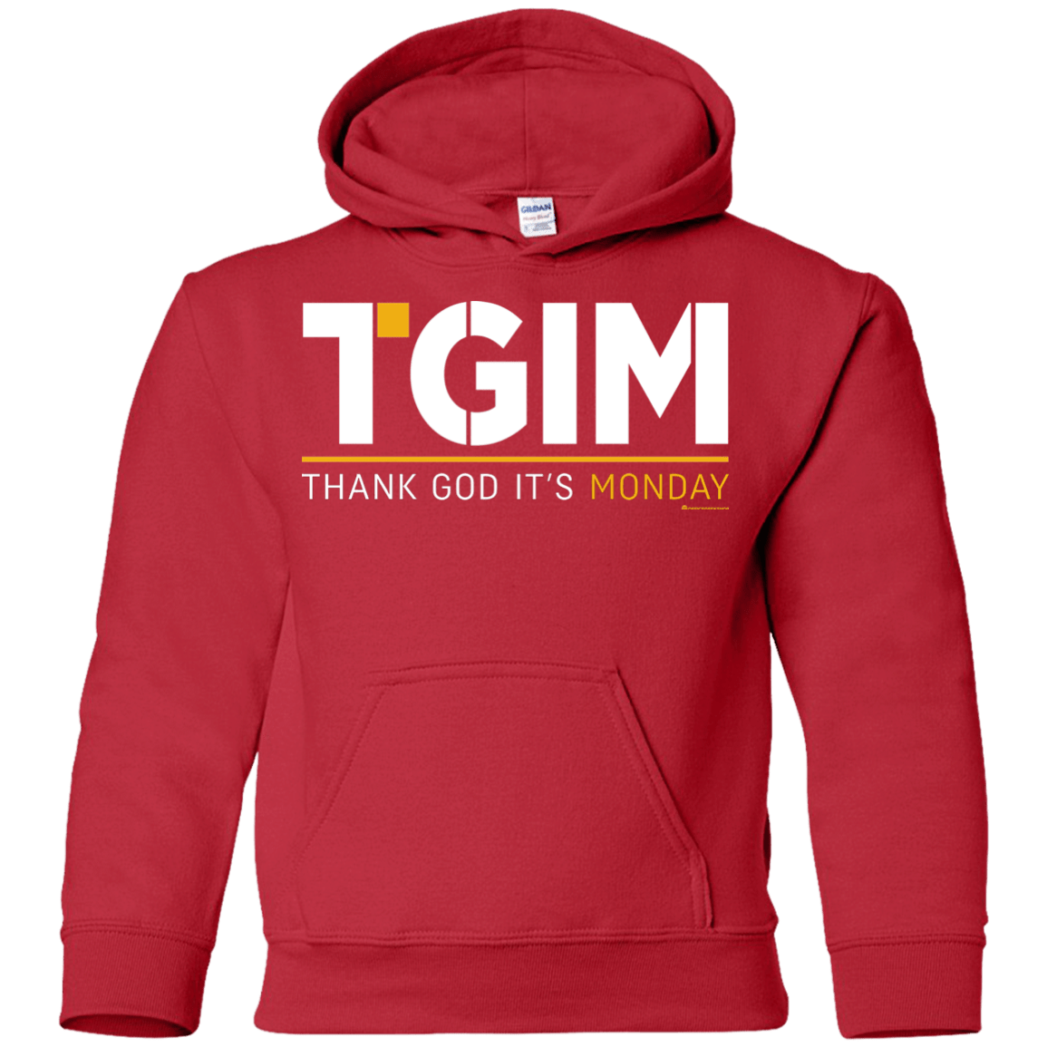 Sweatshirts Red / YS Thank God Its Monday Youth Hoodie