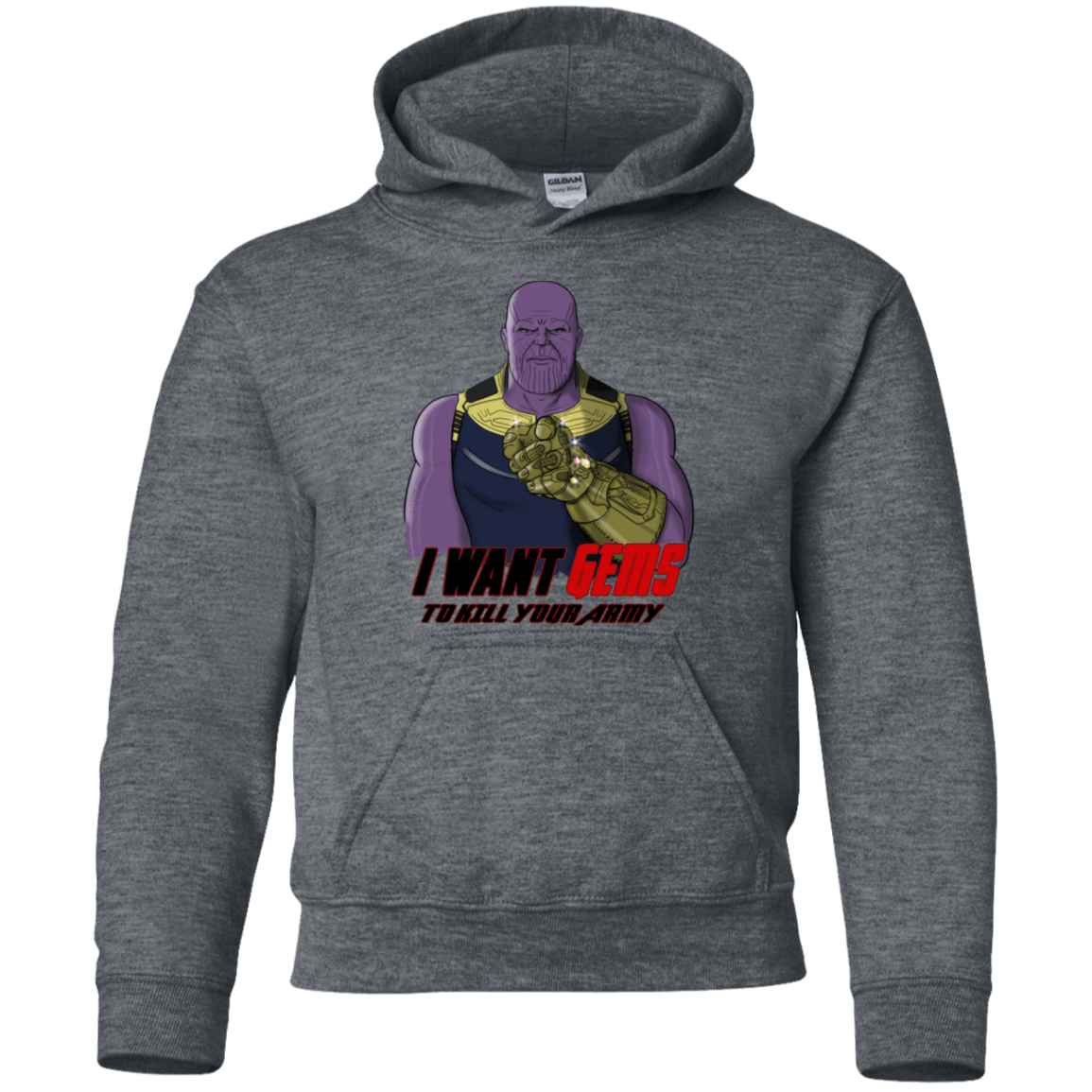 Sweatshirts Dark Heather / YS Thanos Sam Youth Hoodie