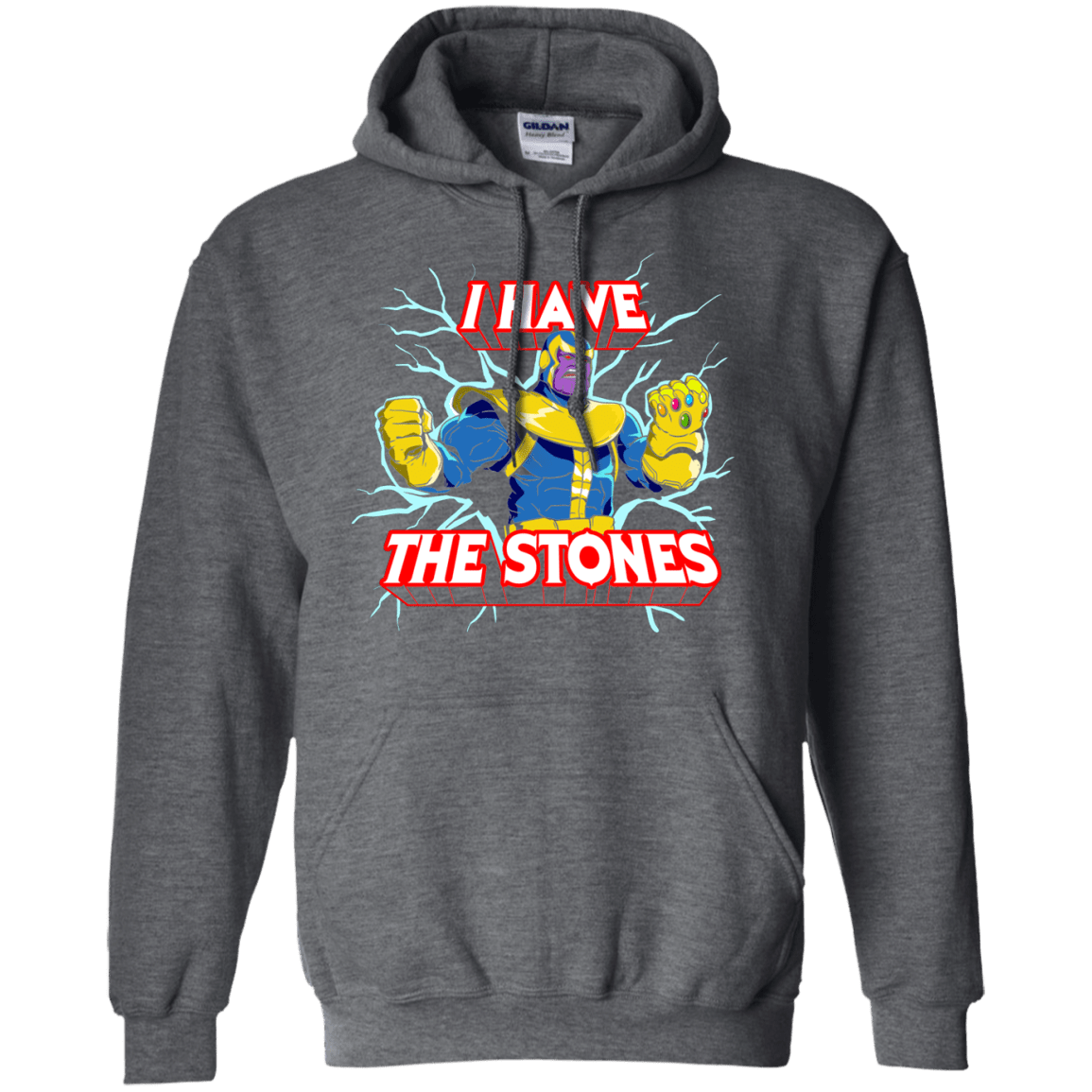 Sweatshirts Dark Heather / S Thanos stones Pullover Hoodie