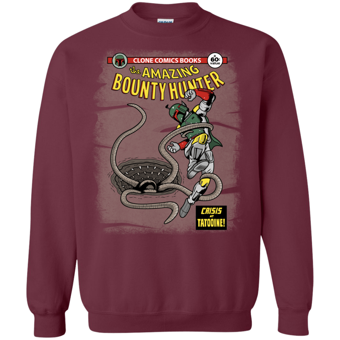 Sweatshirts Maroon / S The Amazing Bounty Hunter Crewneck Sweatshirt