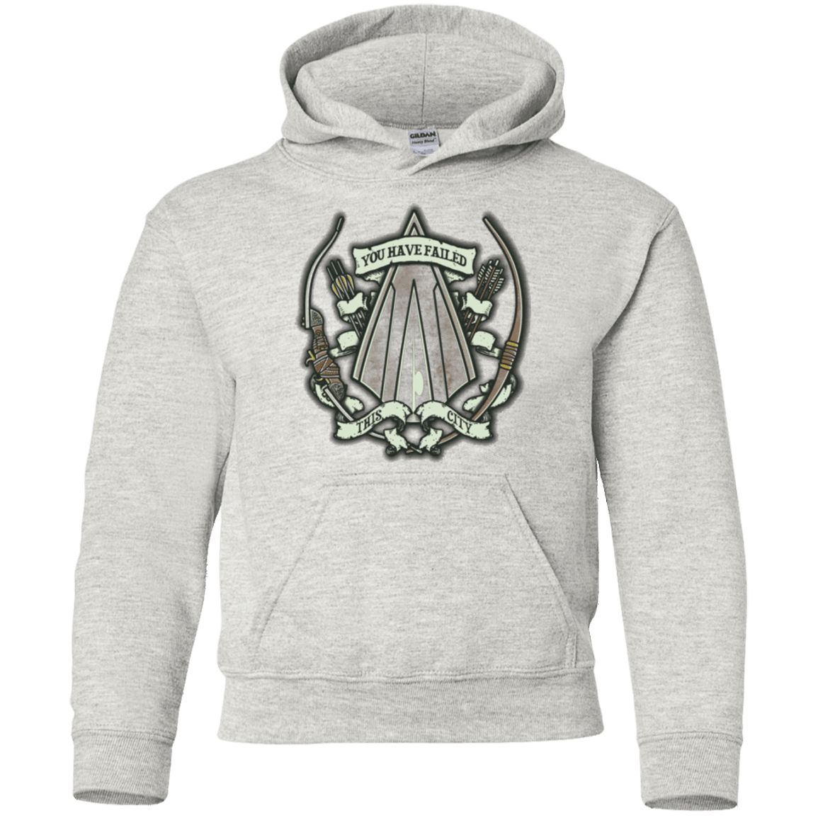 Sweatshirts Ash / YS The Arrow Crest Youth Hoodie