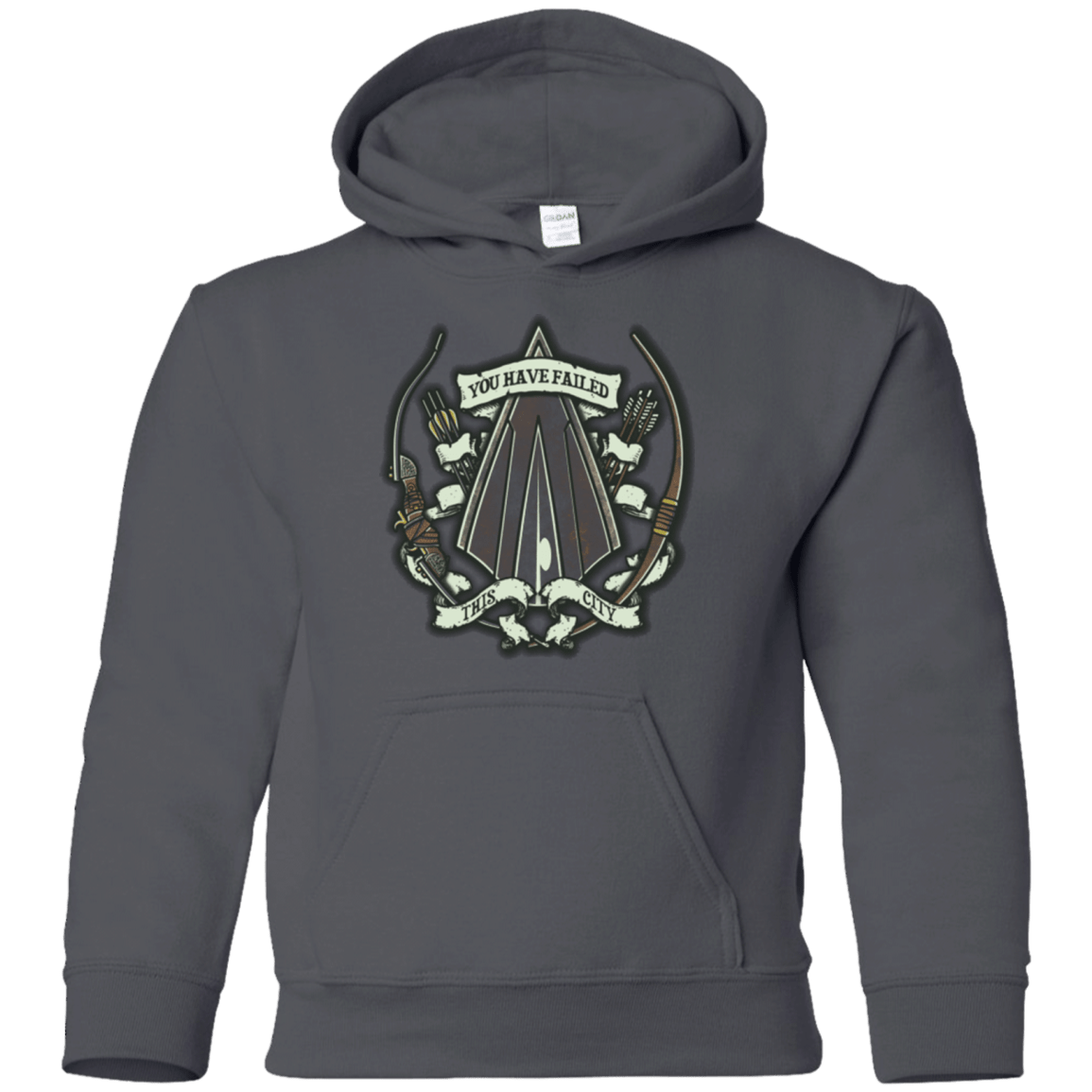 Sweatshirts Charcoal / YS The Arrow Crest Youth Hoodie