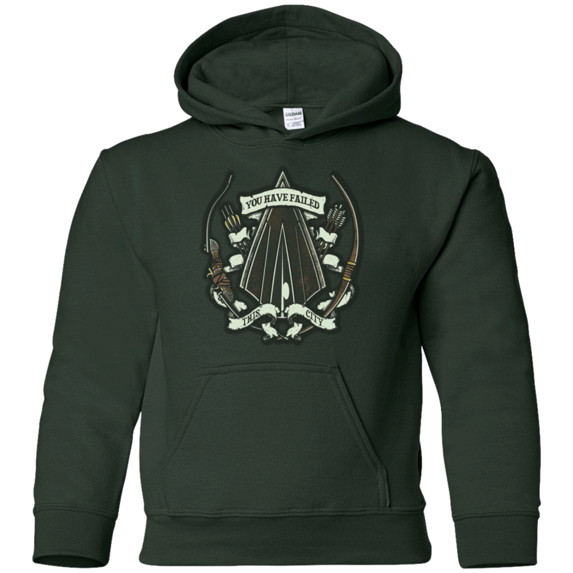 Sweatshirts Forest Green / YS The Arrow Crest Youth Hoodie