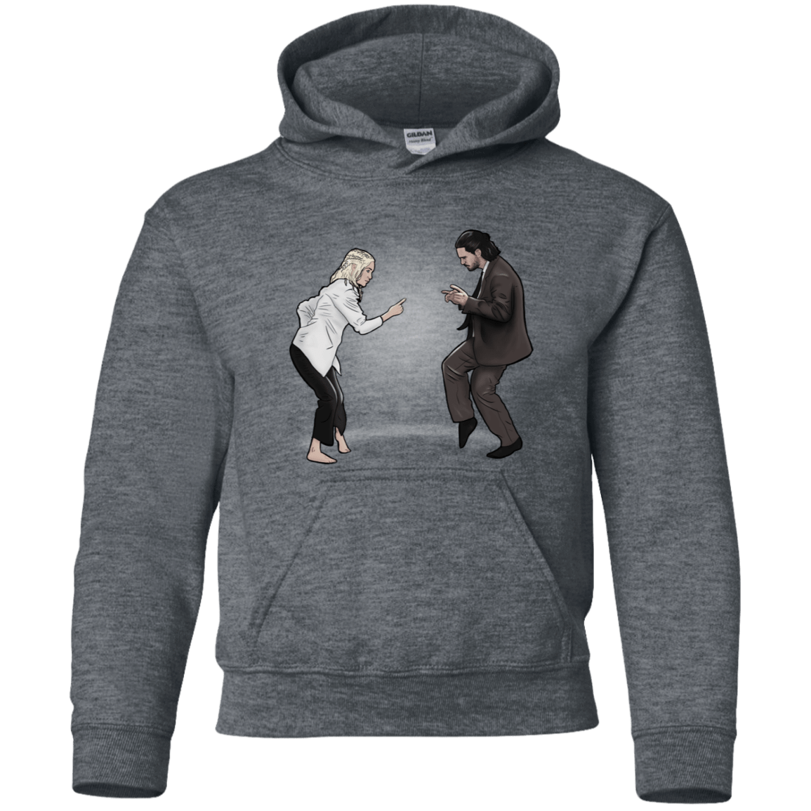 Sweatshirts Dark Heather / YS The Ballad of Jon and Dany Youth Hoodie