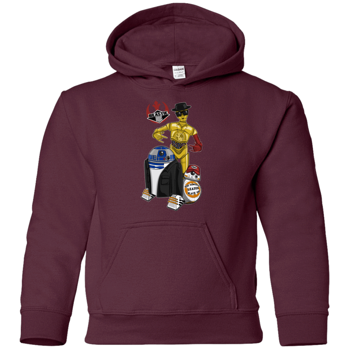 Sweatshirts Maroon / YS The Beastie Droids Youth Hoodie