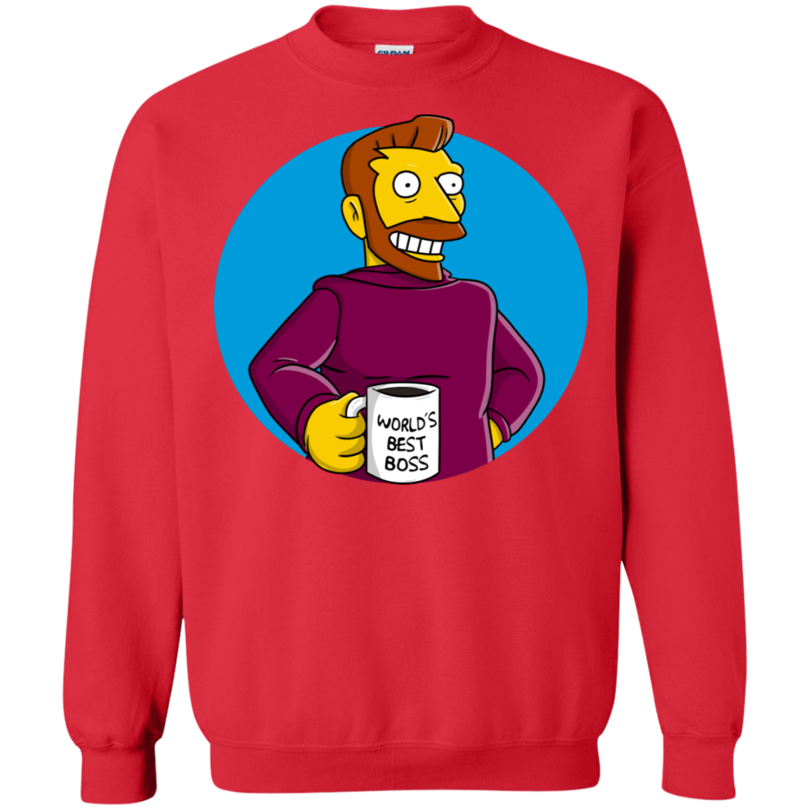 Sweatshirts Red / S The Best Boss Crewneck Sweatshirt