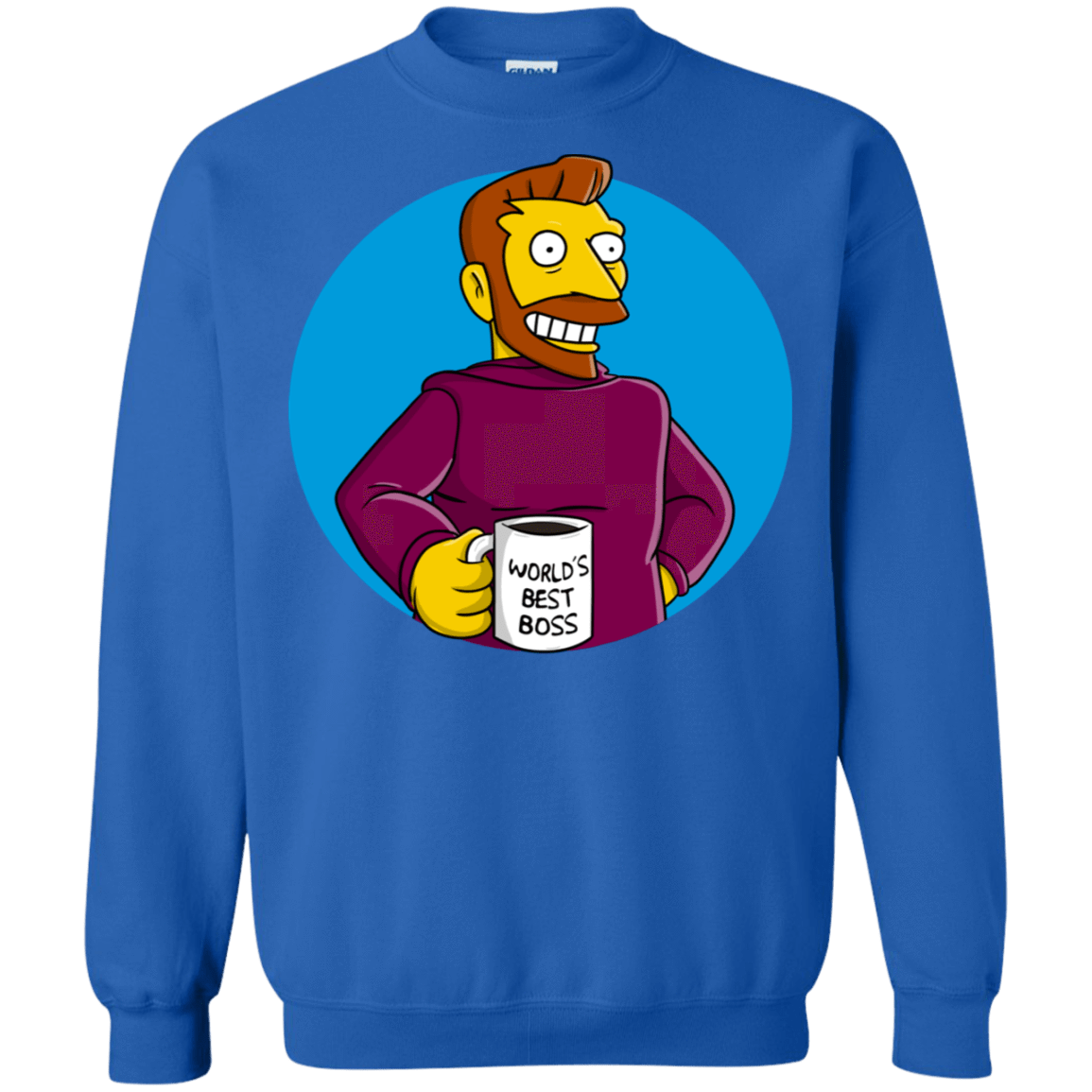 Sweatshirts Royal / S The Best Boss Crewneck Sweatshirt