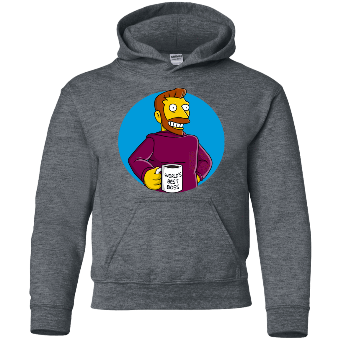 Sweatshirts Dark Heather / YS The Best Boss Youth Hoodie