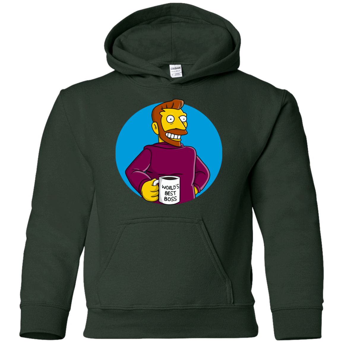 Sweatshirts Forest Green / YS The Best Boss Youth Hoodie