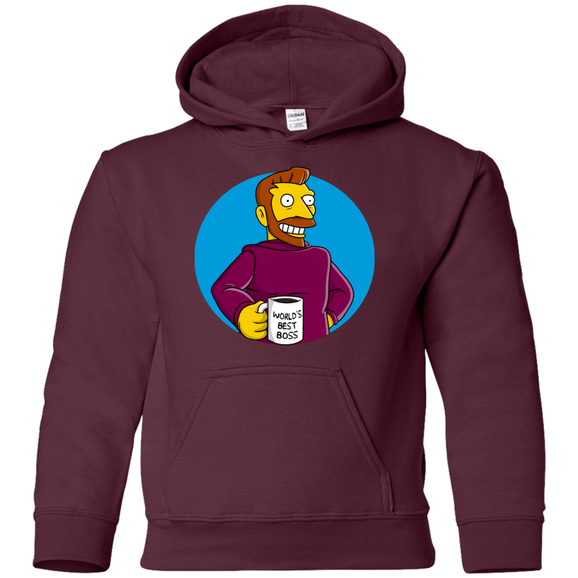 Sweatshirts Maroon / YS The Best Boss Youth Hoodie