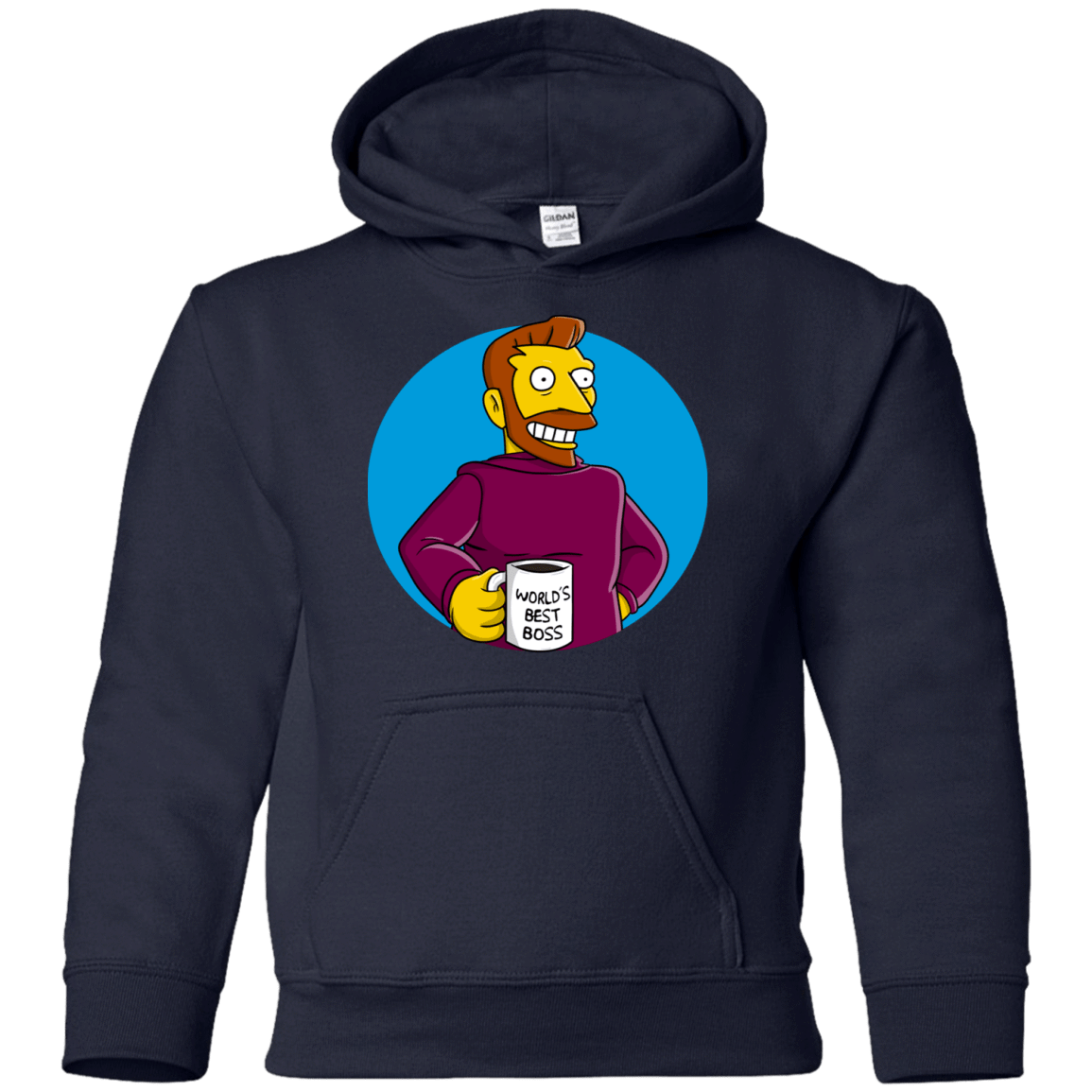 Sweatshirts Navy / YS The Best Boss Youth Hoodie