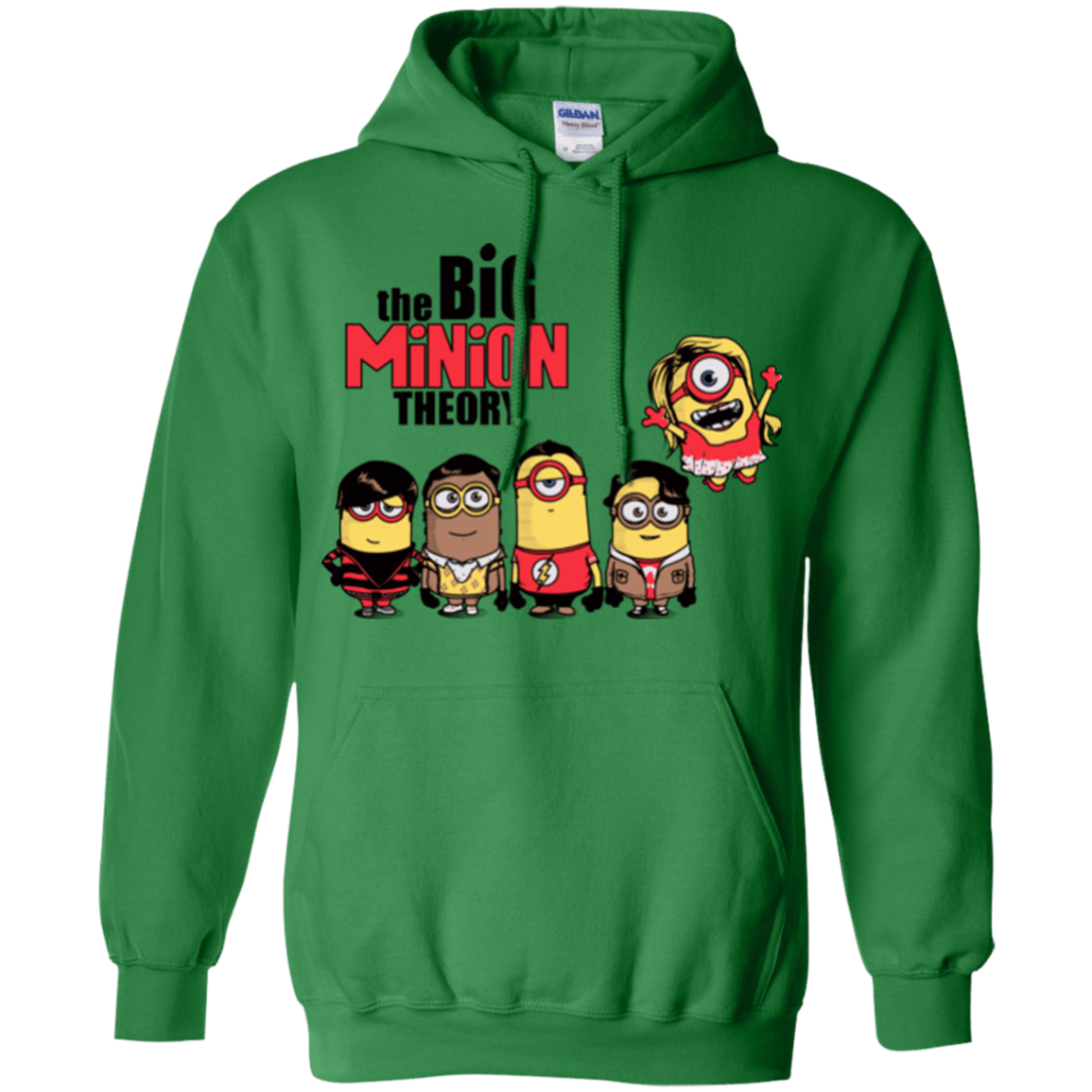 Sweatshirts Irish Green / Small THE BIG MINION THEORY Pullover Hoodie