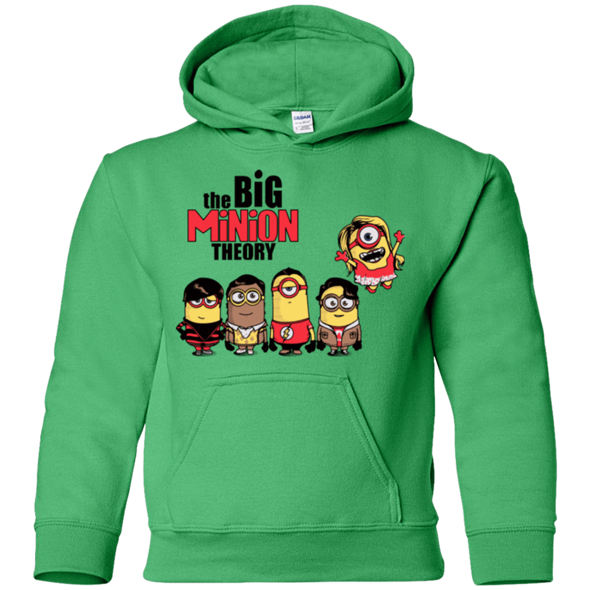 Sweatshirts Irish Green / YS THE BIG MINION THEORY Youth Hoodie